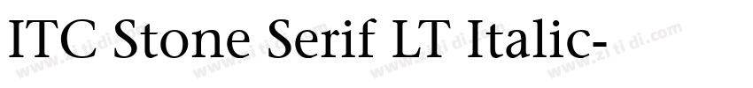 ITC Stone Serif LT Italic字体转换
